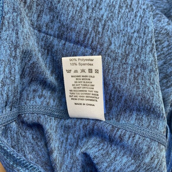 LEDING Workout Running Crew Neck T-Shirt Men Large Blue Dry-Fit Short Sleeve New - Picture 9 of 16